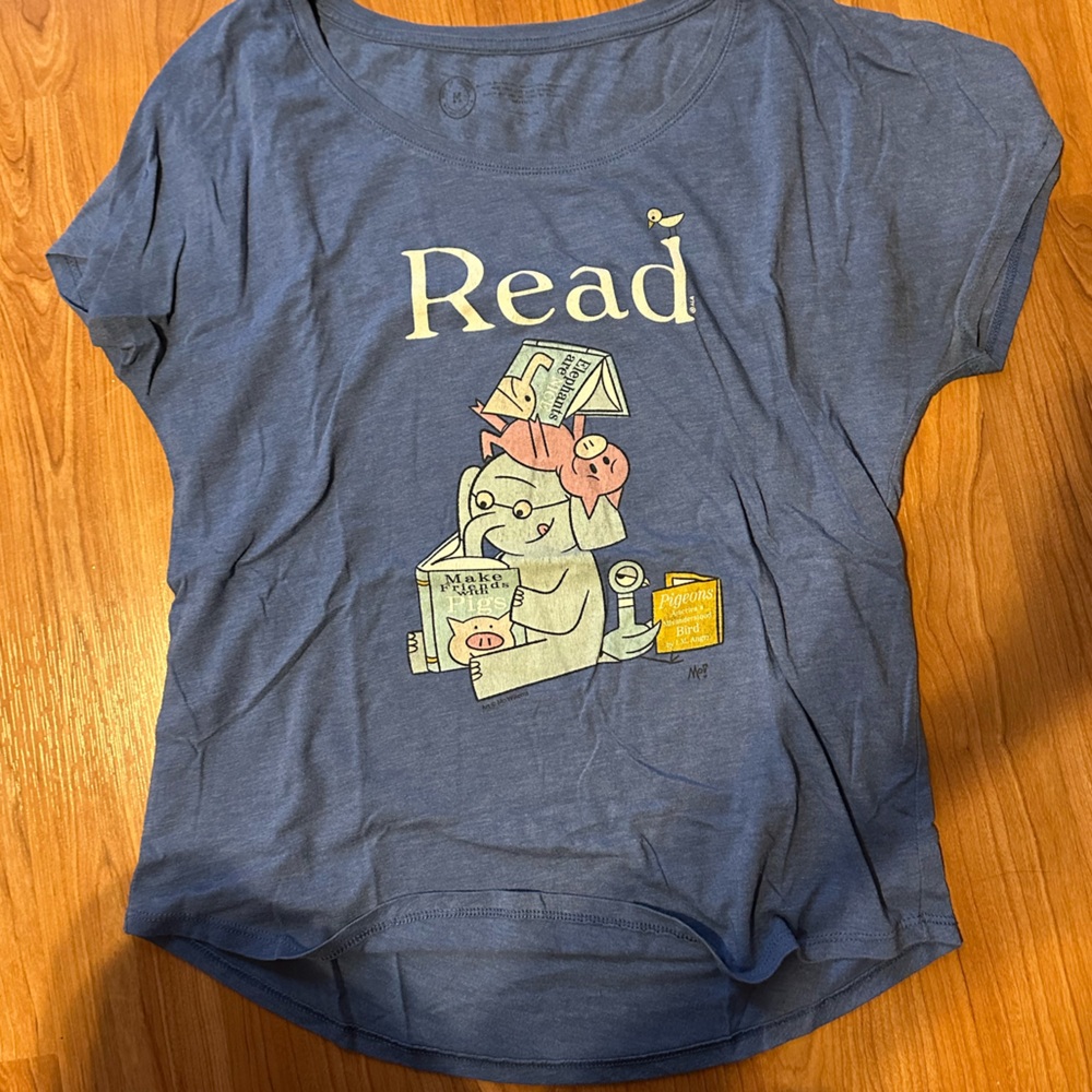 Out of Print Blue Read Bear Tee